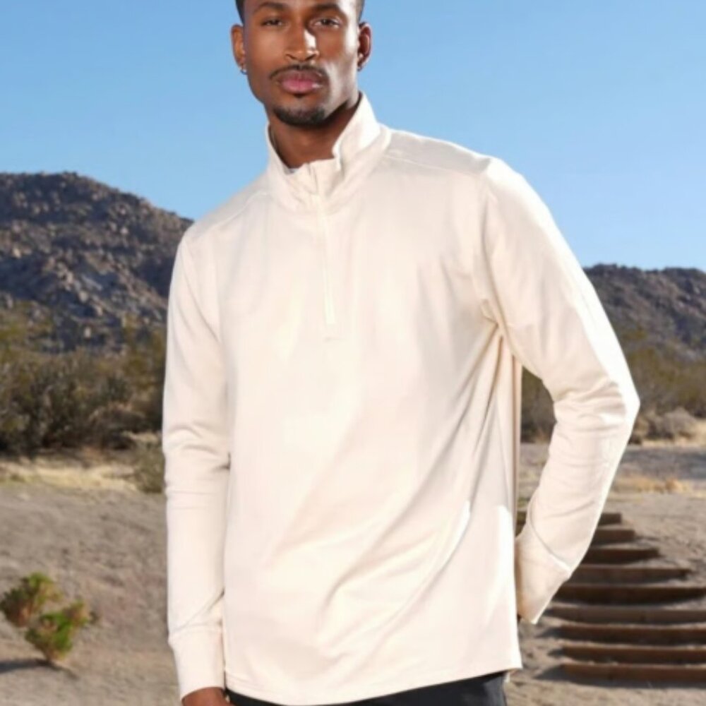 Feat Roam Quarter Zip Pullover Oatmilk Unisex XL